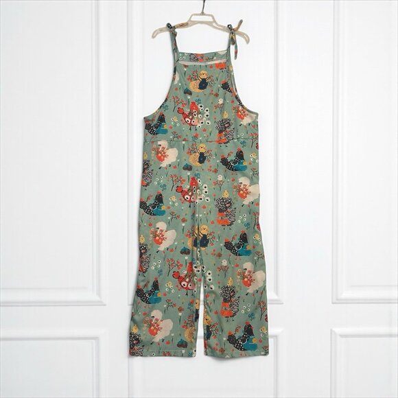 Chicken Print PLUS SIZE 2XL  Overall Jumpsuit Farm Country Bib Farmhouse - Picture 1 of 8